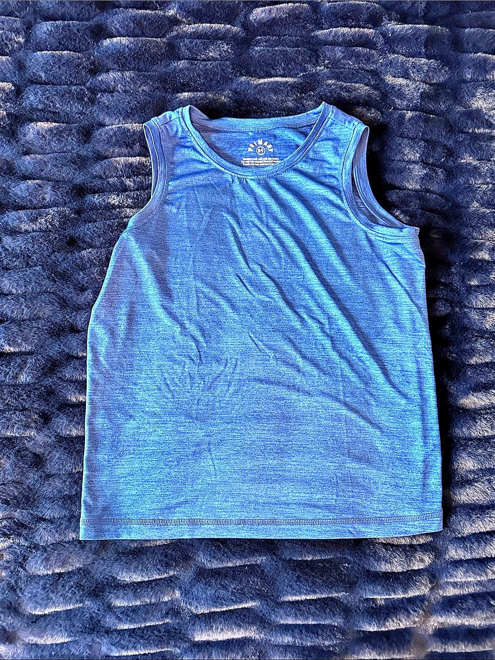 Primary Kids StayCool Active Tank Blue Tank Top Size 8-9